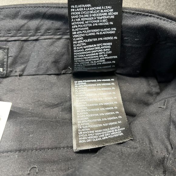 NWT Black Straight-Leg Solid Skinny Fit Men Trouser Pants Size 36R - Picture 7 of 10